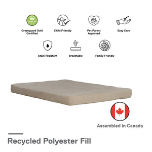 DHP Eve 6"  Polyester Futon Mattress - Tan - Full