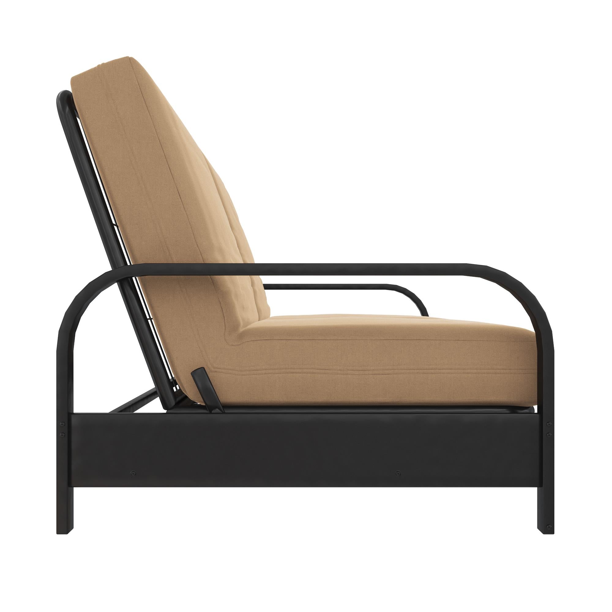 DHP Elbern Futon Set with Metal Frame and Mattress - Tan - Full