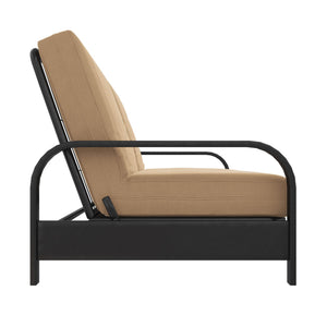 DHP Elbern Futon Set with Metal Frame and Mattress - Tan - Full