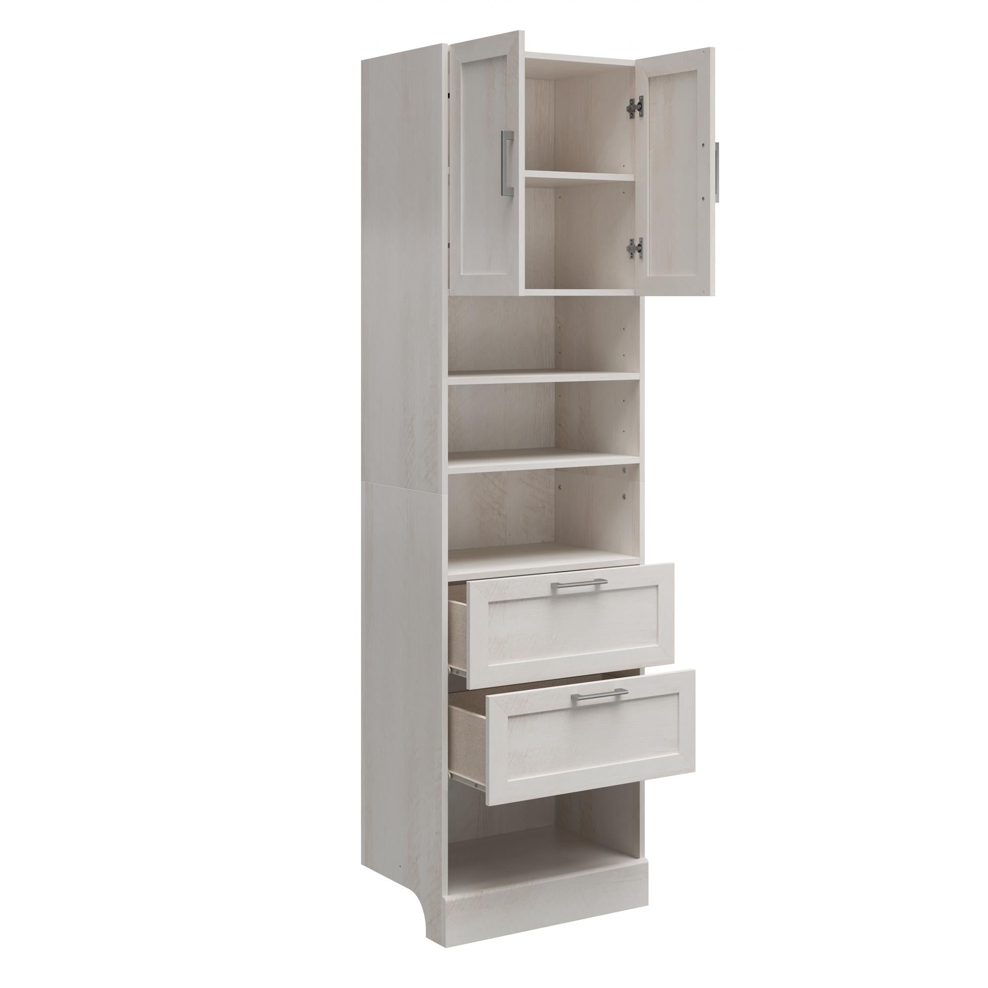 Systembuild Evolution Elba 2 Door 2 Drawer Modular Closet Unit - Ivory Oak