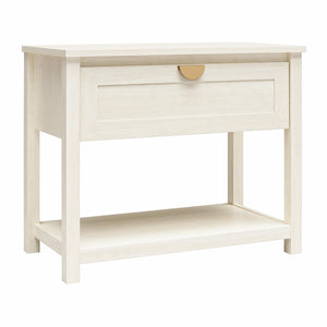 Mr. Kate Primrose Wide 1 Drawer Nightstand with Open Shelf - Ivory Oak