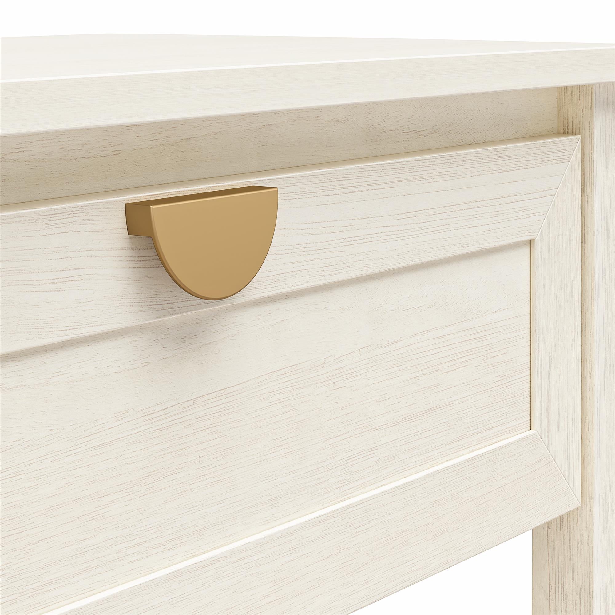 Mr. Kate Primrose Wide 1 Drawer Nightstand with Open Shelf - Ivory Oak