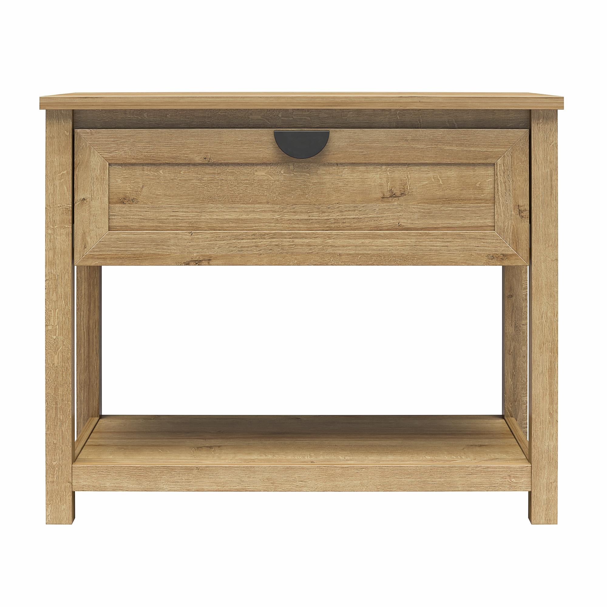 Mr. Kate Primrose Wide 1 Drawer Nightstand with Open Shelf - Natural
