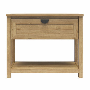Mr. Kate Primrose Wide 1 Drawer Nightstand with Open Shelf - Natural