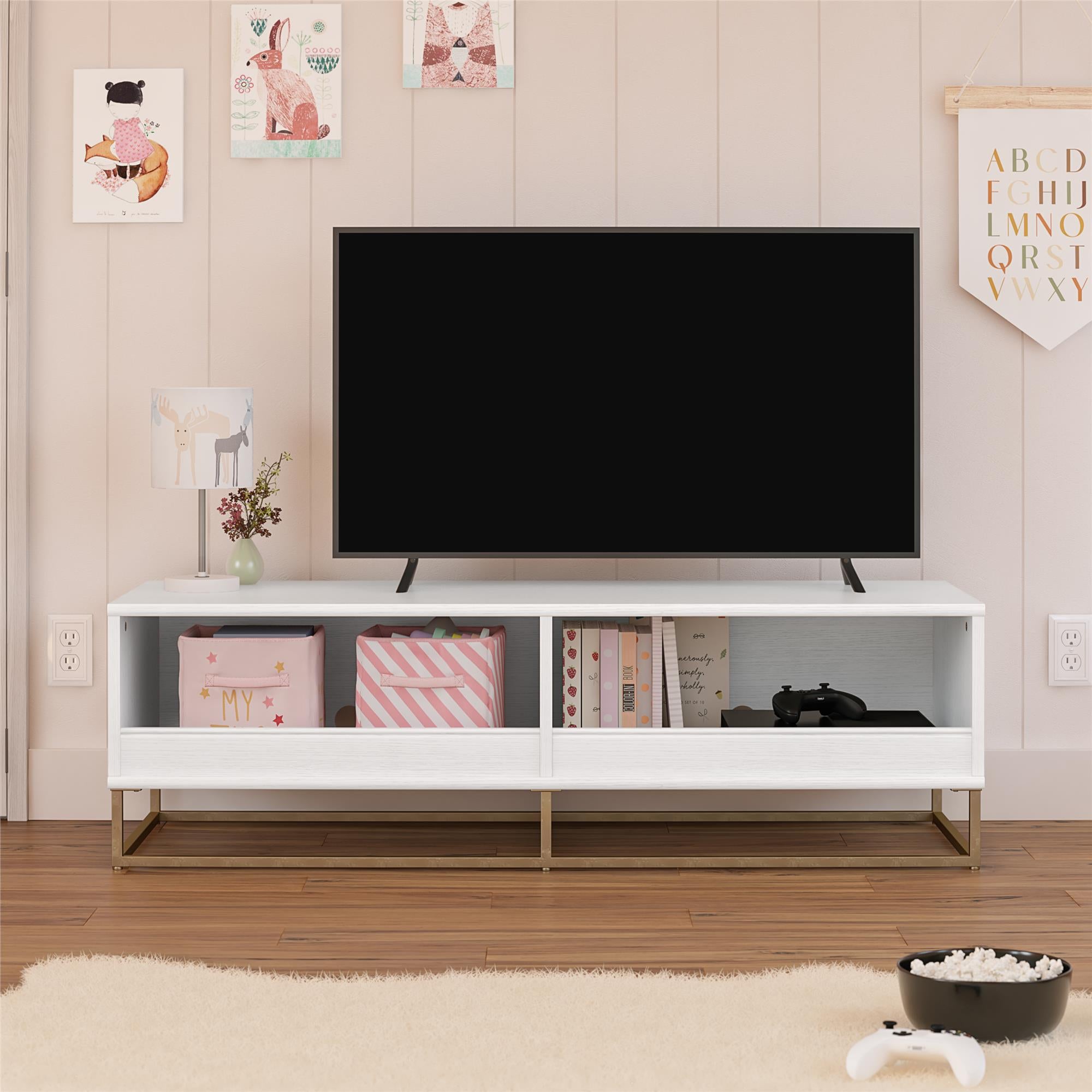 Max & Finn Charlie TV Stand and Storage Unit - White