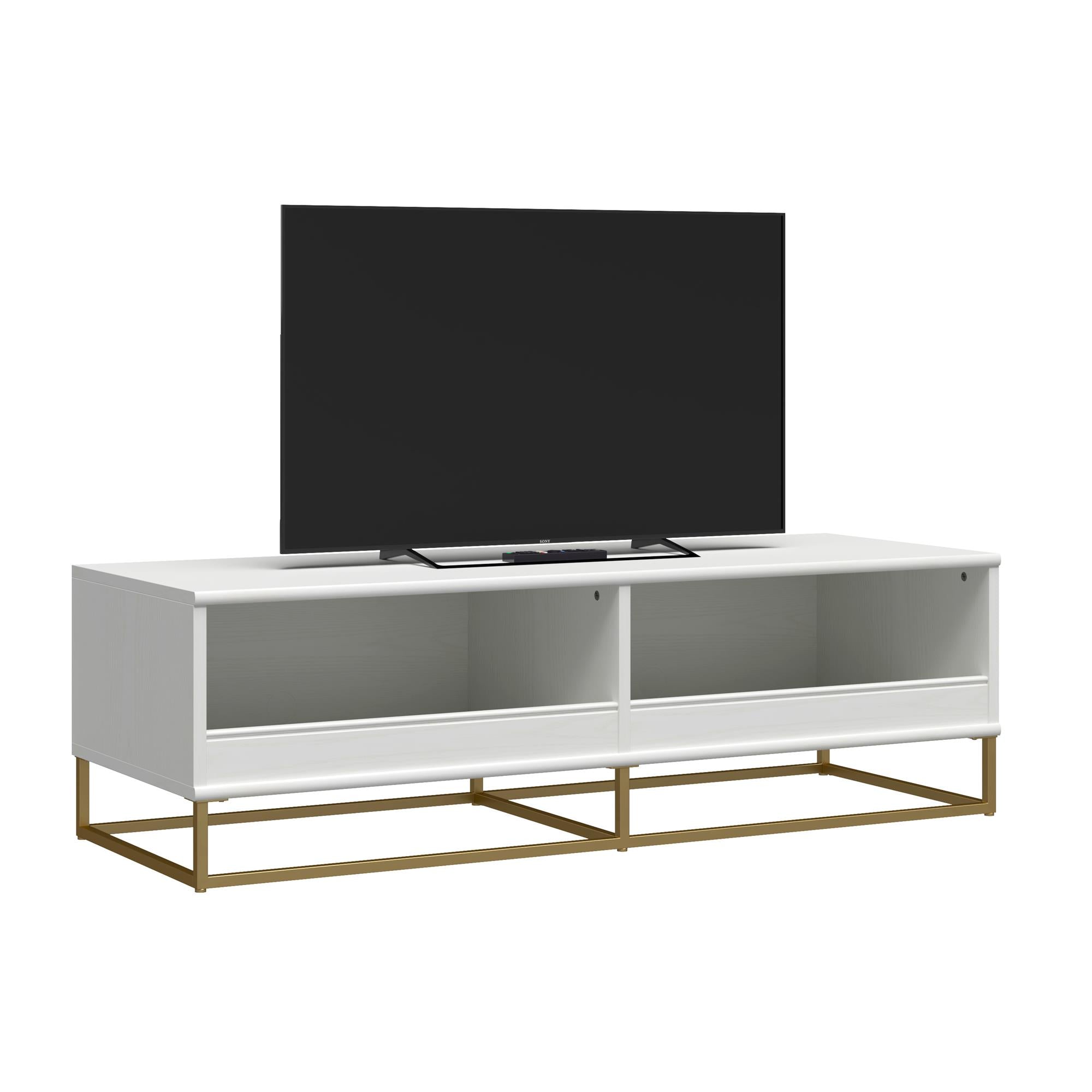 Charlie 3 Piece TV Stand & Toy Storage Organizer / Bookcase Bundle, White - White
