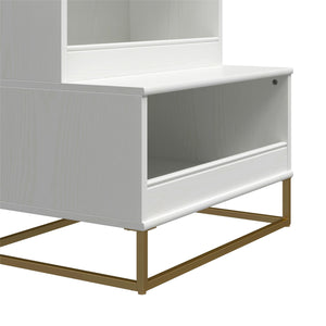 Charlie 3 Piece TV Stand & Toy Storage Organizer / Bookcase Bundle, White - White