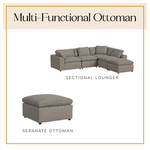 Cortney's Collection York Modular Ottoman - Taupe