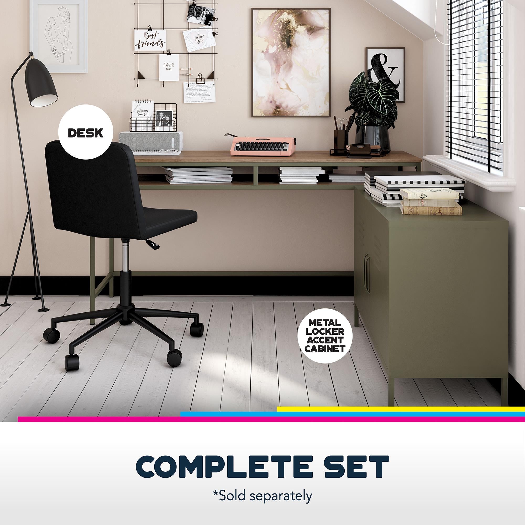 Systembuild Evolution Mission District Computer Desk - Graphite Grey
