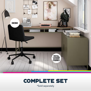 Systembuild Evolution Mission District Computer Desk - Graphite Grey