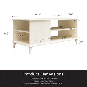 Ameriwood Home Farnsworth Coffee Table - Ivory Oak