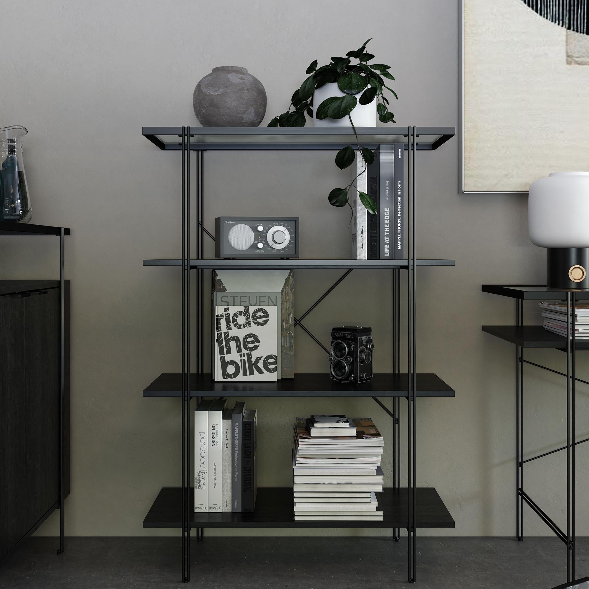 Ameriwood Home Vance 4-Shelf Bookcase - Black Oak
