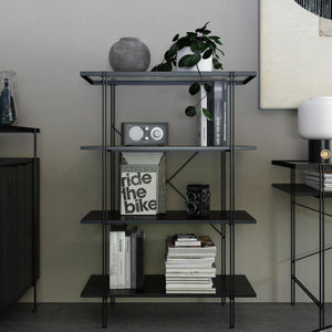 Ameriwood Home Vance 4-Shelf Bookcase - Black Oak