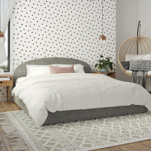 Mr. Kate Moon Upholstered Bed with Storage - Light Gray - King