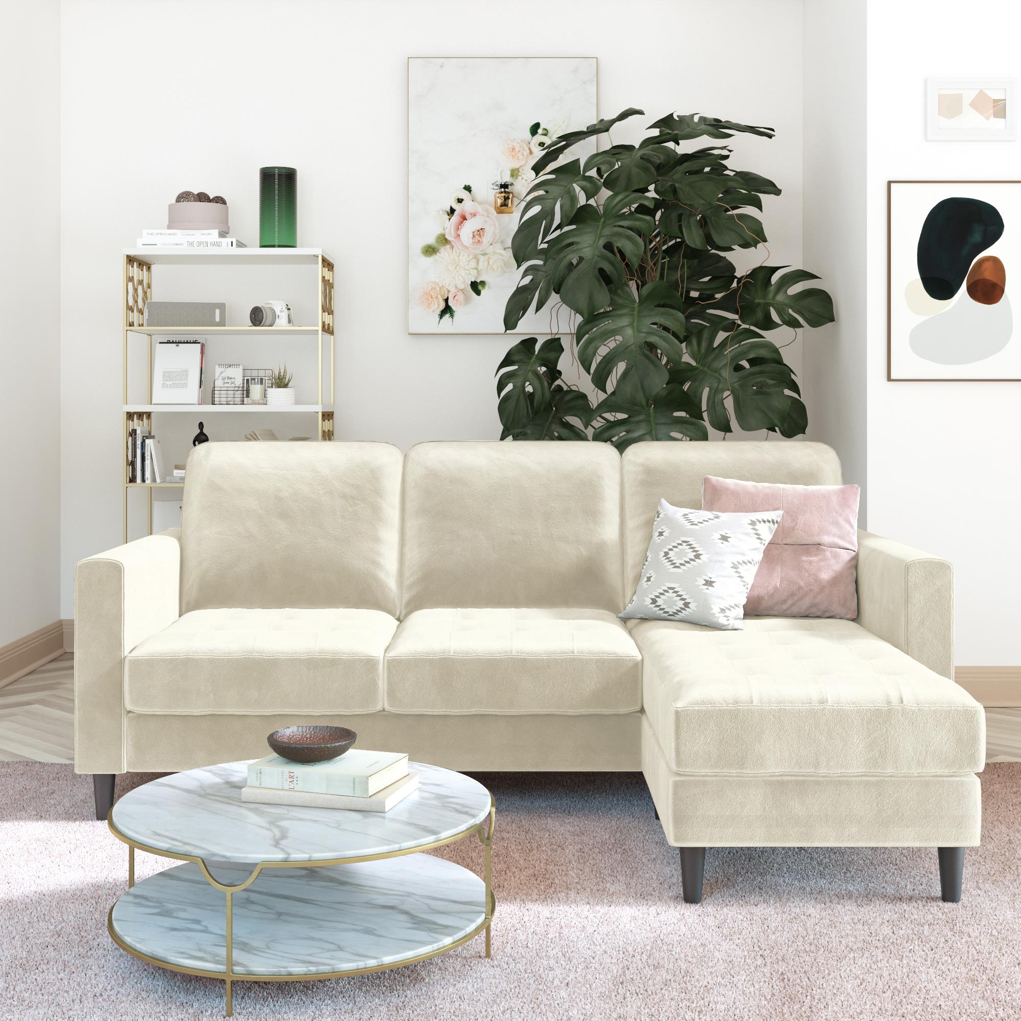 CosmoLiving Strummer Reversible Sectional Sofa - Ivory