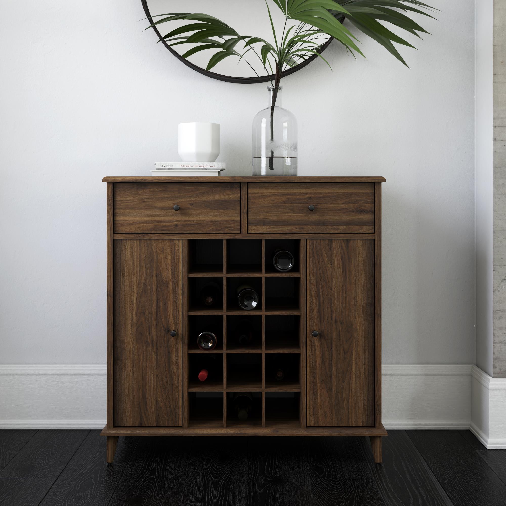 Ameriwood Home Farnsworth Bar Cabinet - Florence Walnut