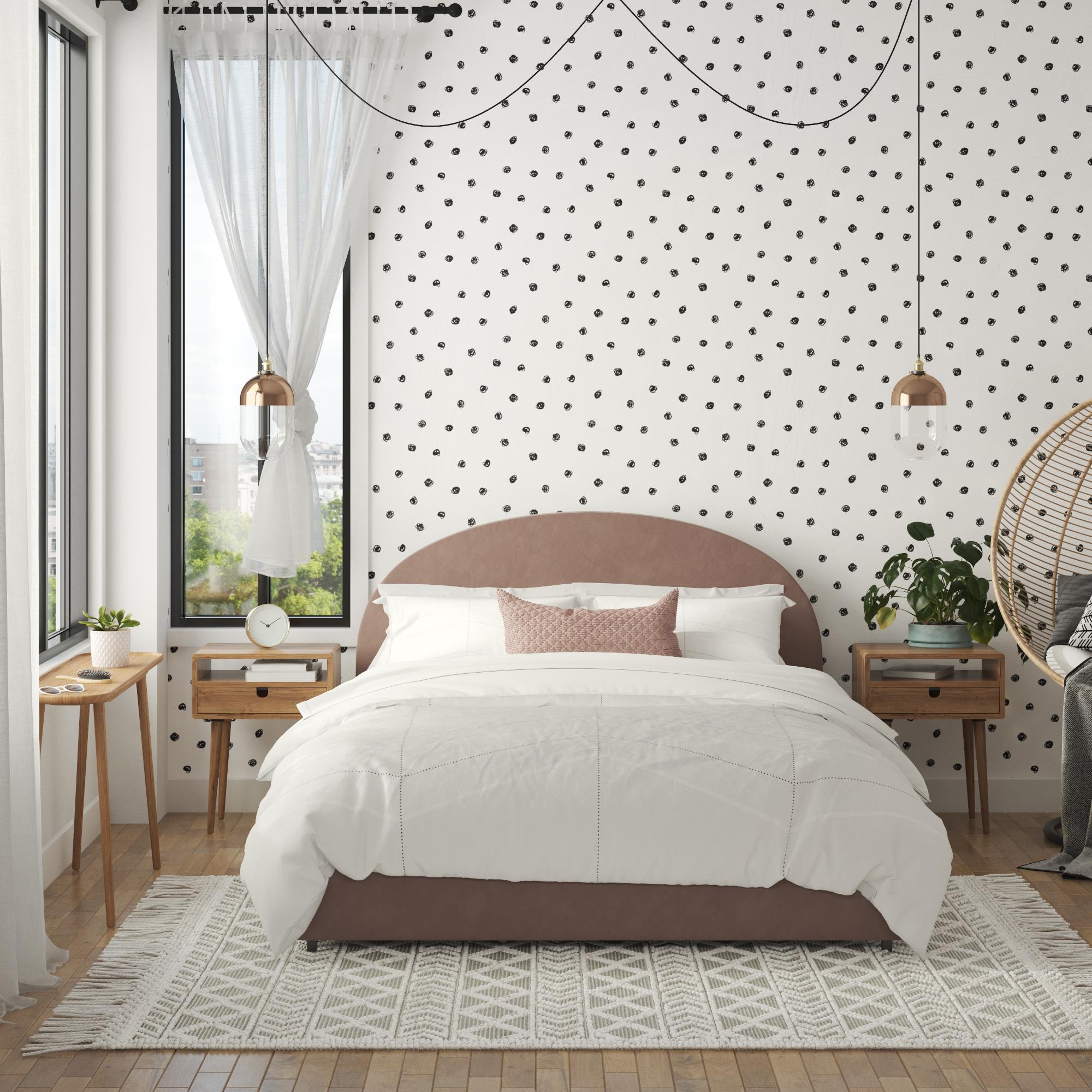 Mr. Kate Moon Upholstered Bed with Storage - Blush - Full