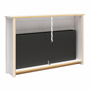 Ameriwood Home Farmington Wide Modern Farmhouse Mantel with Electric Fireplace - Ivory Oak