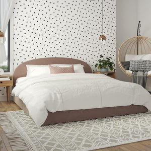 Mr. Kate Moon Upholstered Bed with Storage - Blush - King