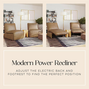 Cortney's Collection Gotham Power Motion Recliner - Acorn