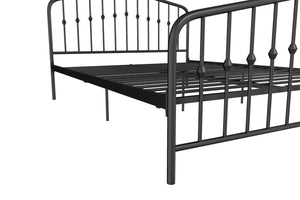 Novogratz Bushwick Metal Bed - Black - Queen