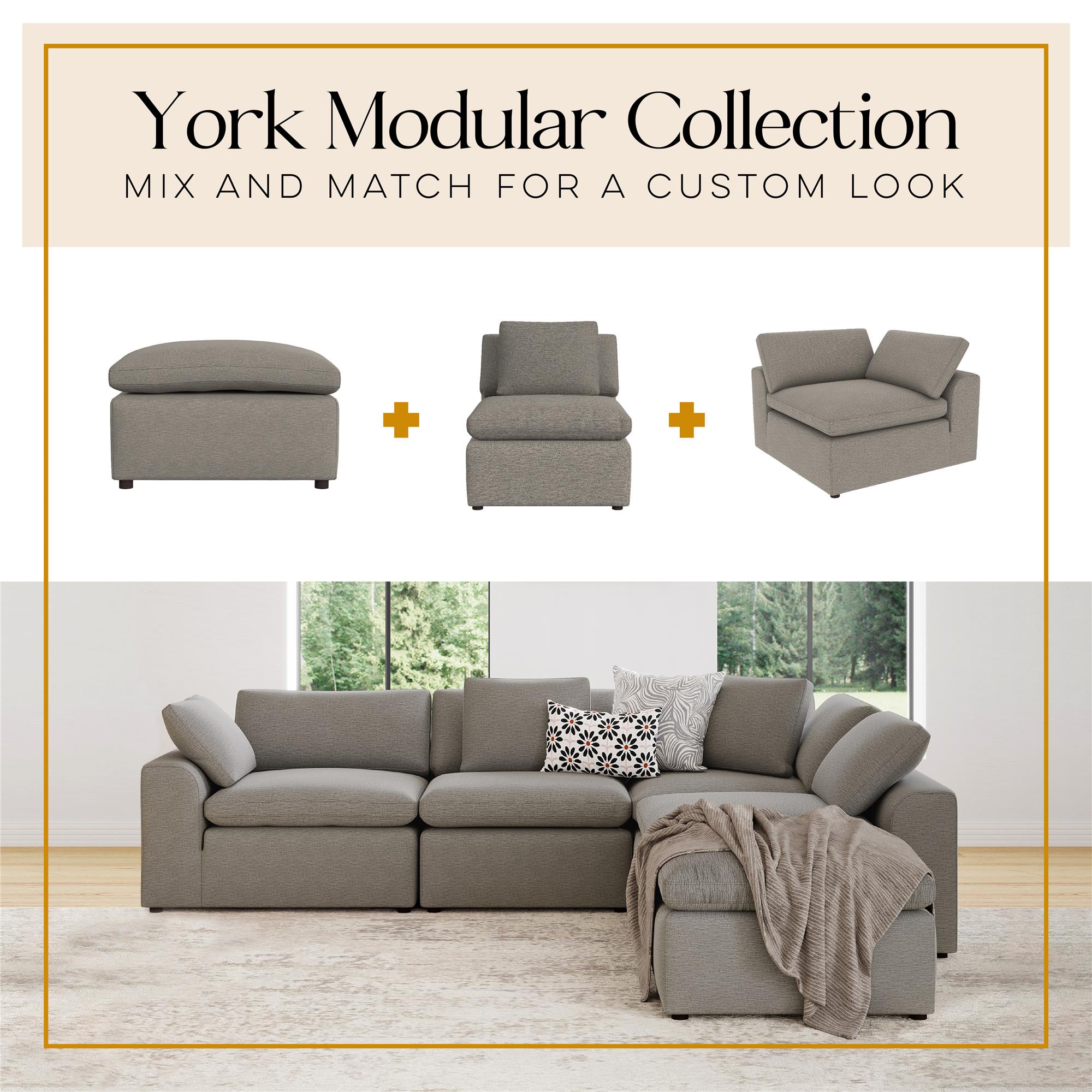 Cortney's Collection York Modular Corner Chair - Taupe