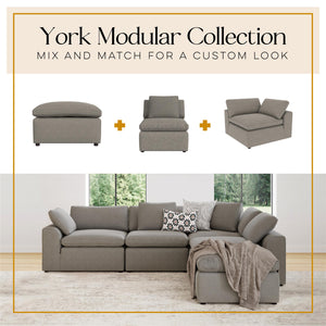 Cortney's Collection York Modular Corner Chair - Taupe