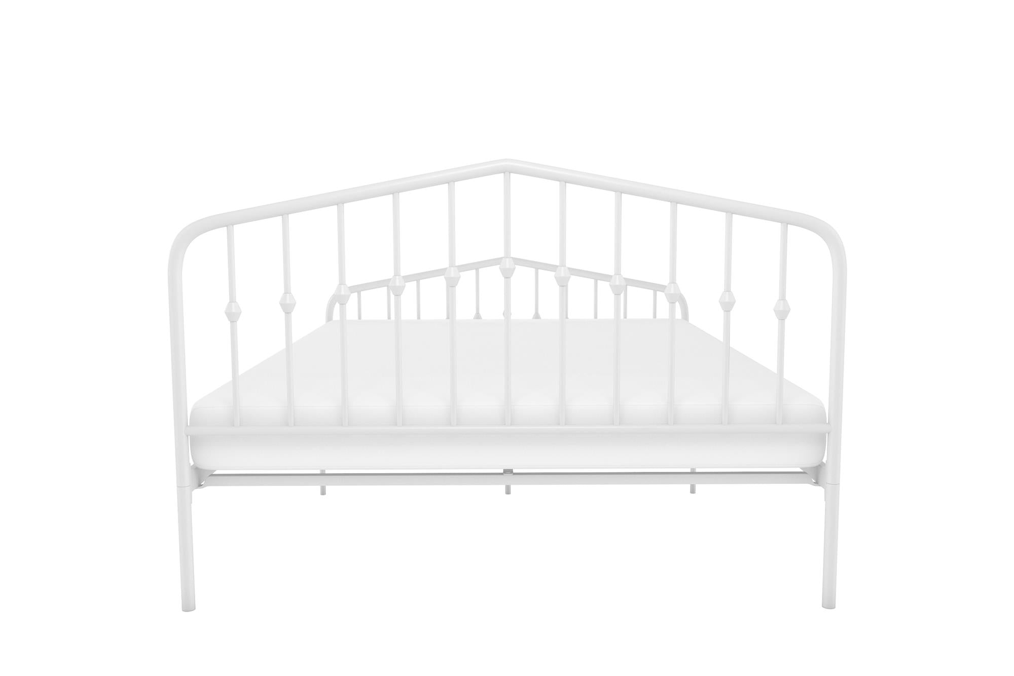 Novogratz Bushwick Metal Bed - White - Queen
