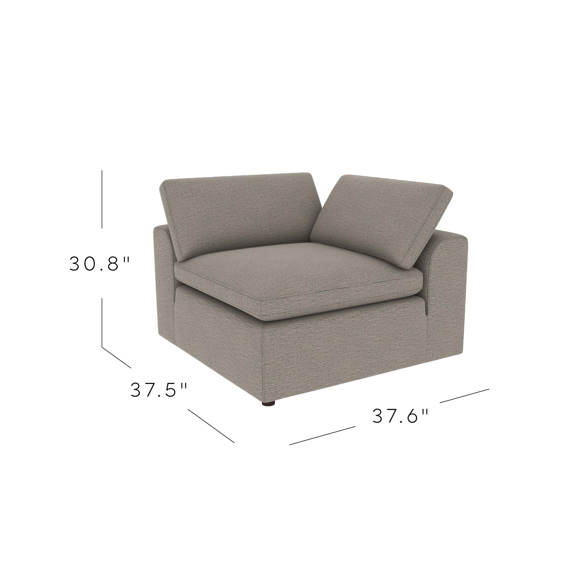 Cortney's Collection York Modular Corner Chair - Taupe