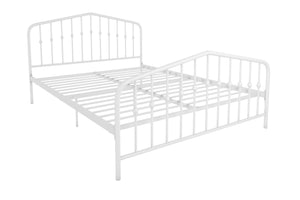 Novogratz Bushwick Metal Bed - White - Queen