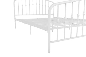 Novogratz Bushwick Metal Bed - White - Queen