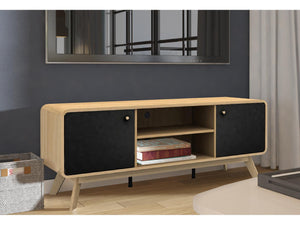Ren Home Leva Media Console TV Stand - Light Oak
