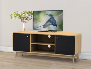 Ren Home Leva Media Console TV Stand - Light Oak