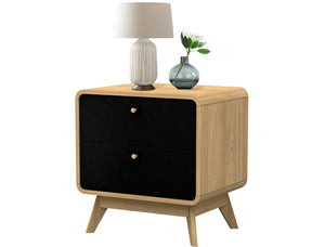 Ren Home Leva 2 Drawer Nightstand - Light Oak