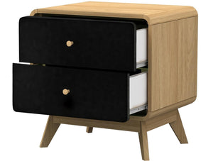 Ren Home Leva 2 Drawer Nightstand - Light Oak