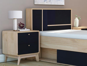 Ren Home Leva 2 Drawer Nightstand - Light Oak