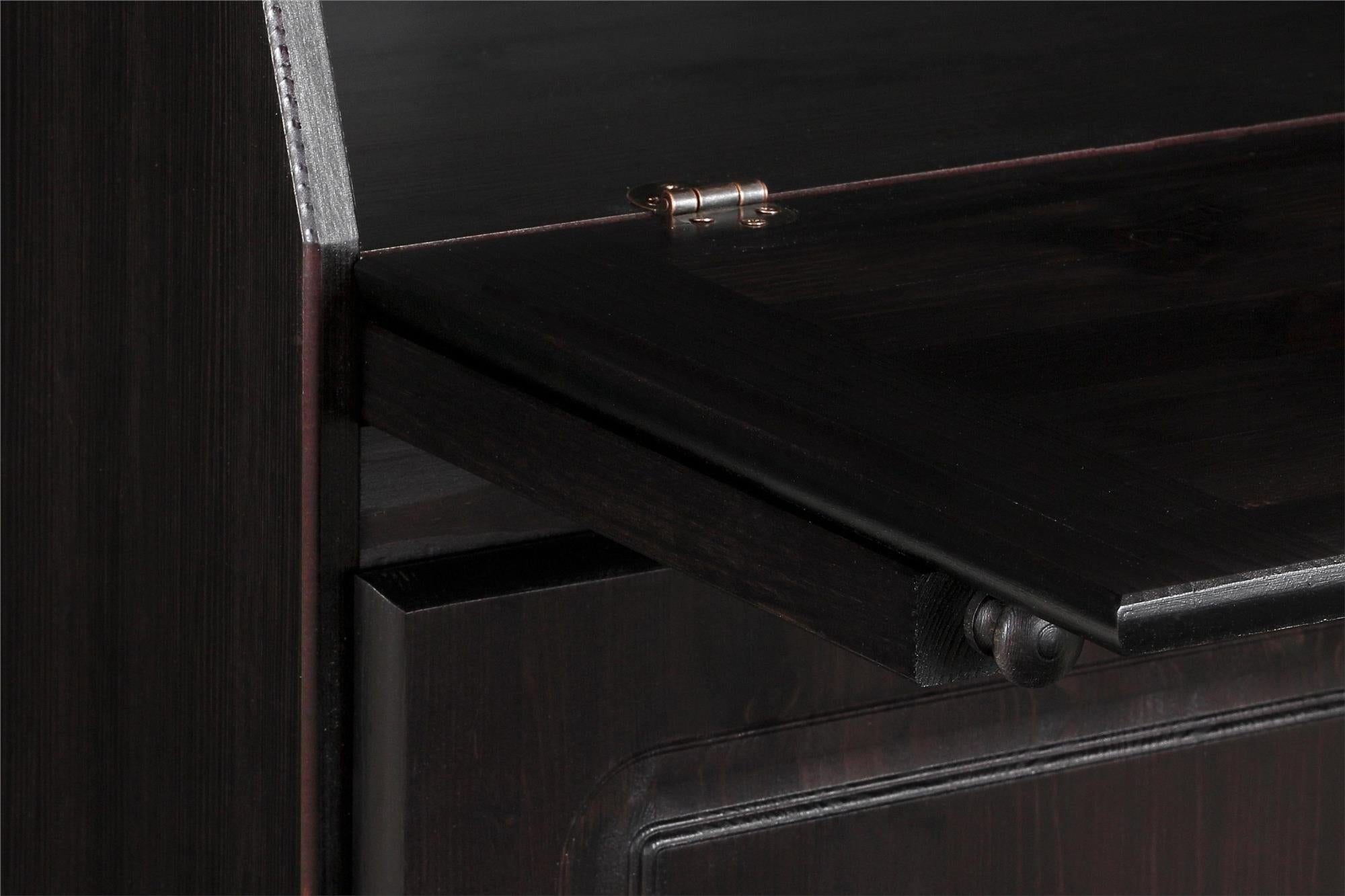 RealRooms Chester Fold-out Desk - Rich Brown