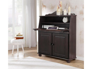 RealRooms Chester Fold-out Desk - Rich Brown