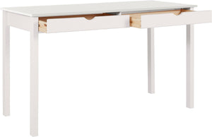 Ren Home Rom Desk with 2 Slim Drawers - White