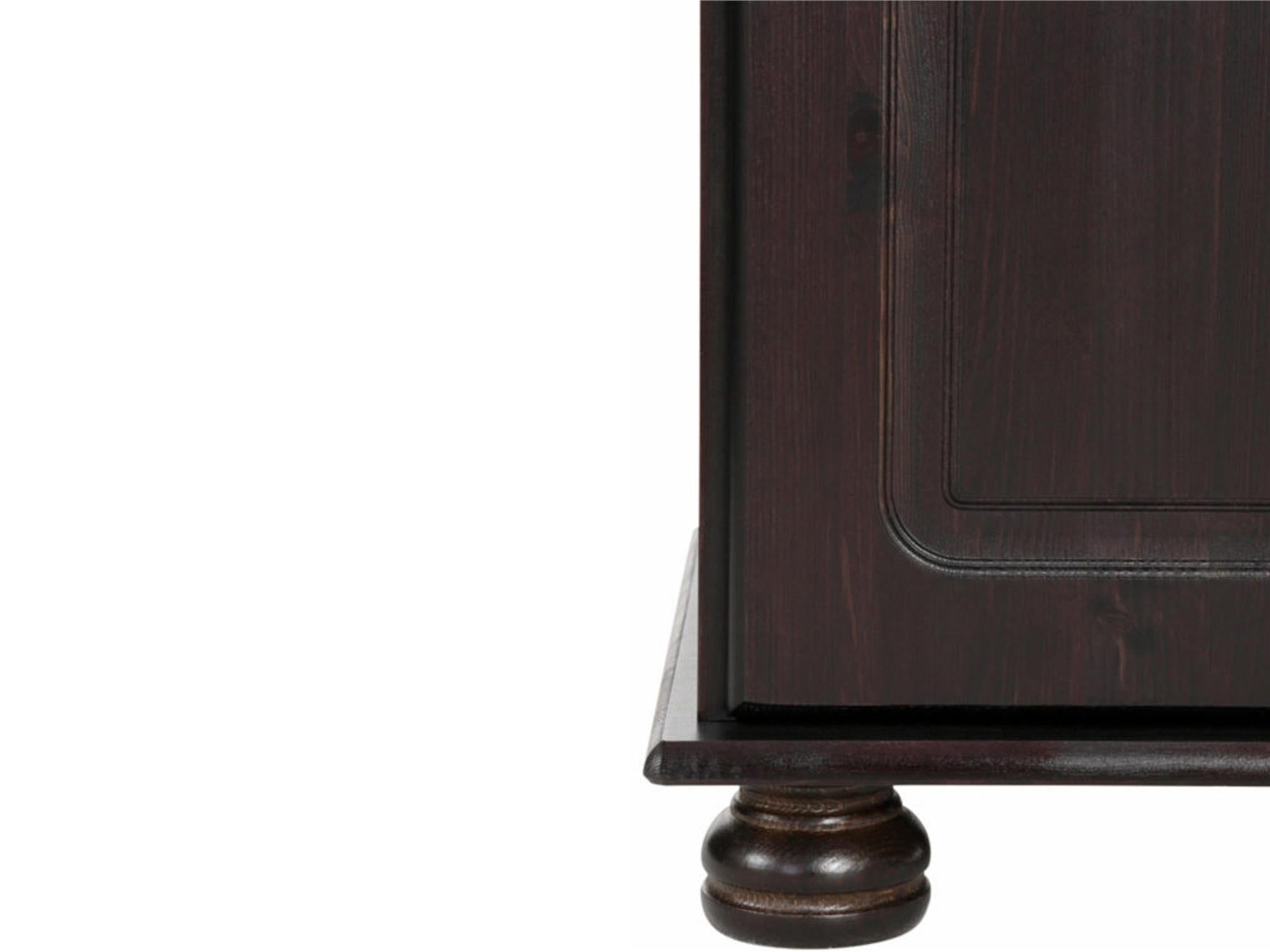 RealRooms Chester Sideboard with 3 Doors - Rich Brown