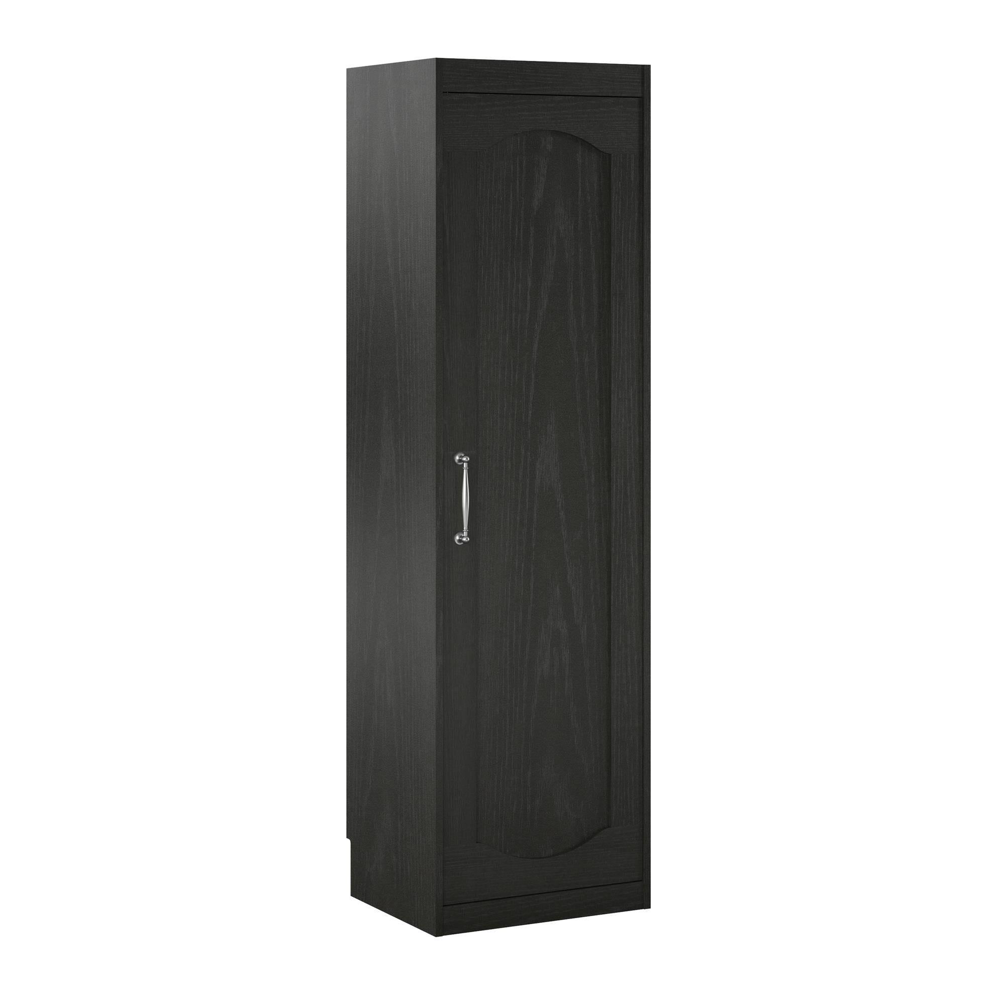 Novogratz Her Majesty Wardrobe Storage Cabinet with Shelves - Black Oak