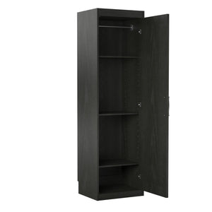 Novogratz Her Majesty Wardrobe Storage Cabinet with Shelves - Black Oak