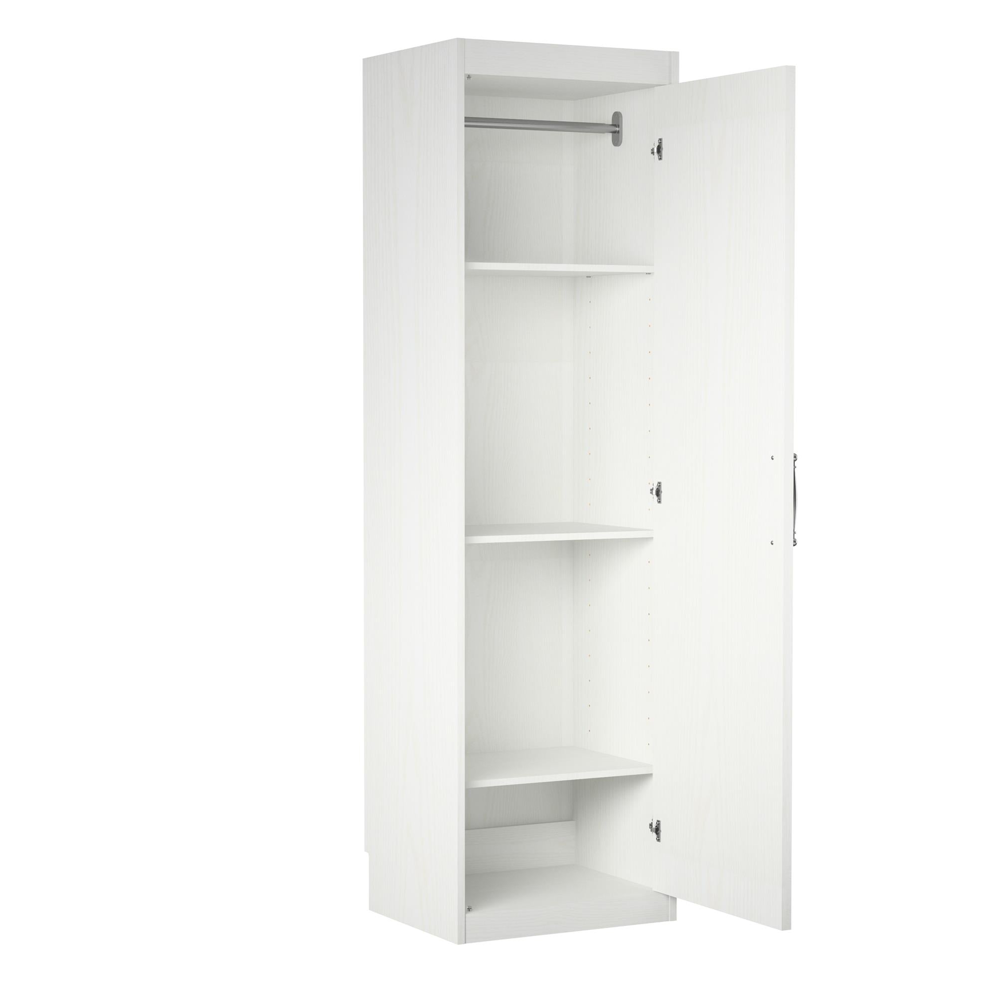 Novogratz Her Majesty Wardrobe Storage Cabinet with Shelves - White