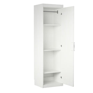 Novogratz Her Majesty Wardrobe Storage Cabinet with Shelves - White