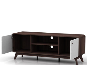 Ren Home Leva Media Console TV Stand - Walnut / White