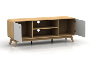 Ren Home Leva Media Console TV Stand - Oak