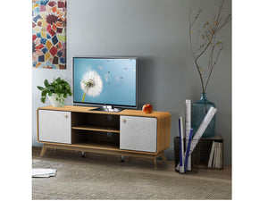 Ren Home Leva Media Console TV Stand - Oak