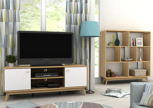 Ren Home Leva Media Console TV Stand - Oak