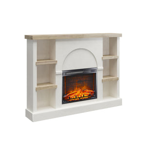 Mr. Kate Winston Fireplace Mantel with Built-in Bookshelves  - Plaster