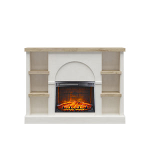 Mr. Kate Winston Fireplace Mantel with Built-in Bookshelves - Plaster
